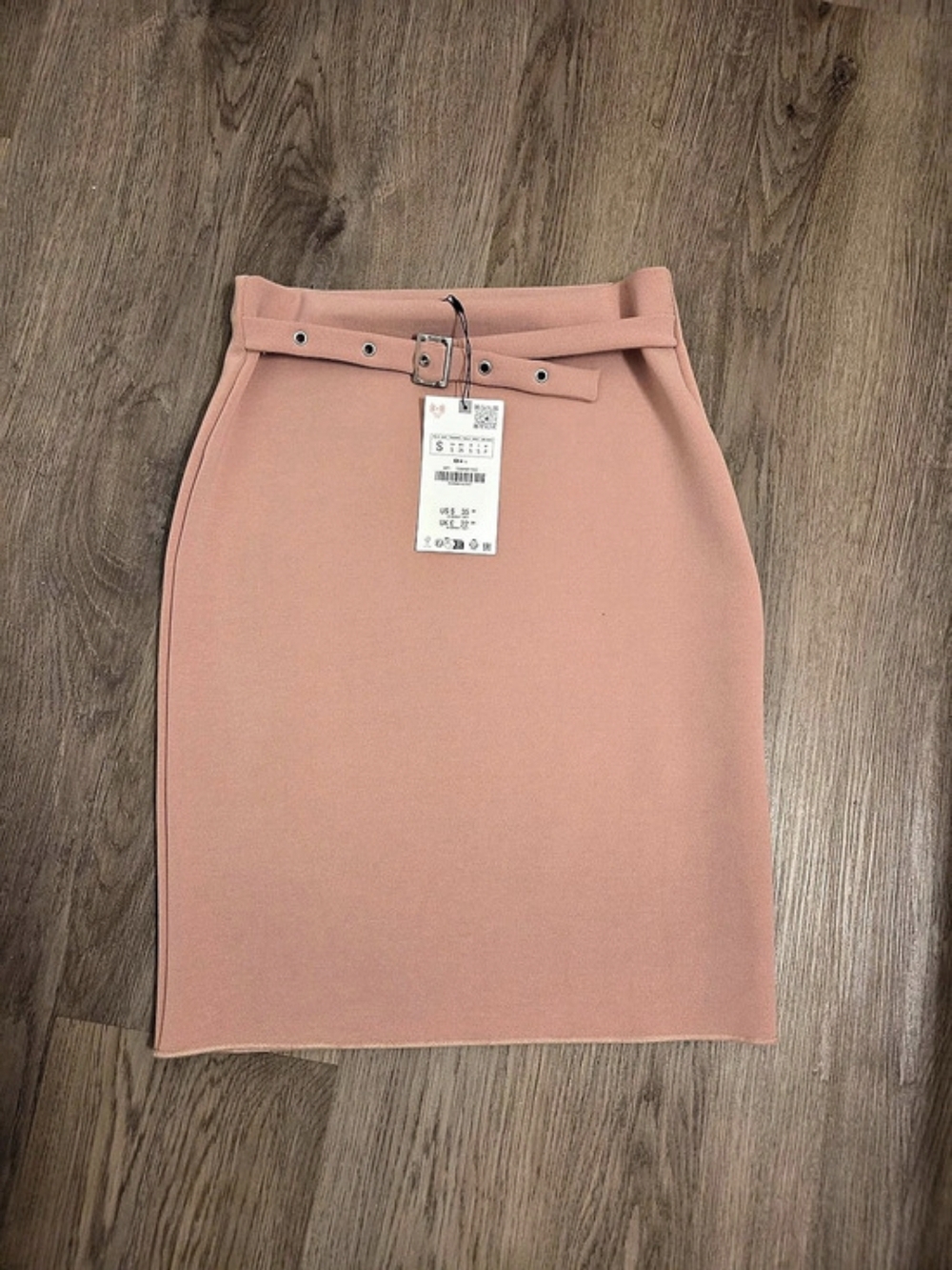 Zara Belted Midi Pencil Skirt